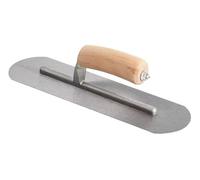 truelle, Outils de plâtre, tête ronde moulée intégrée, lame en acier au carbone, manche en bois, truelle à plâtre, spatule en béton, outil à poignée confortable, truelle à plâtre (taille : 254 x 7 (co