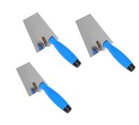 Truelle trapézoïdale en acier inoxydable 130, 140, 150 mm avec poignée en caoutchouc, truelle professionnelle pour mortier, ciment, enduit, maçonnerie, béton et plâtre, outil pour bricolage et