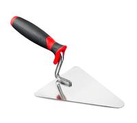 Truelle triangulaire - 140 mm x 125 mm - Avec manche en bois - Truelle de plâtre - Indispensable pour les travaux de maçonnerie (Truelle de maçonnerie berlinoise 140 mm)