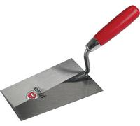 Truelle tyrolienne longueur 295 mm largeur 115 mm manche en bois, col droit acier trempé