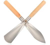Truelles de Jardin Manche Bois en Acier Inoxydable 2 Pièces | Outil Manches de Différentes Longueurs, Compatible, de Plantation Désherbage Usage Cour et Verger