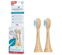 truemorrow Lot de 2 brossettes de rechange, durables, en bambou, pour brosse à dents sonique Philips Sonicare Kids - Manche biodégradable sans plastique - Végétalien - Poils doux