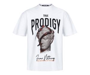 trueprodigy T-Shirt 'Jamie' gris / noir / blanc, Taille M