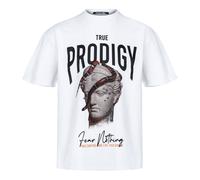 trueprodigy T-Shirt 'Jamie' gris / noir / blanc, Taille XXXL