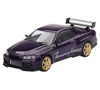 Truescale Miniatures MiniGT Nissan Skyline GT-R (R34) Tommykaira R-z Midnight Purple 1:64 Modèle 616-R