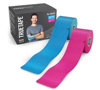 TRUETAPE® Basic - Bande de kinésiologie prédécoupées | Kinesio Tape I Duopack I imperméable & élastique | respectueux de la peau avec un confort de port parfait | 40 bandes á 25cm x 5cm | Rose & Bleu