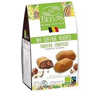 Truffes au chocolat belge avec des noisettes sans addition de sucres sans gluten BIO 100 g - BELVAS