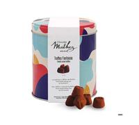 Truffes fantaisie aux brisures de macaron framboise - Boîte métal Pop - Boite métal de 250g