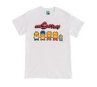 TruffleShuffle The Simpsons Pixel Artwork White T Shirt