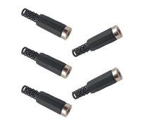 Trufolxiaz 5pcs Type Soudage DC5521 Connecteur d'alimentation 5 5 Mmx2.1 Mm Adaptateur Connexion du Port Féminin pour Lumière LED Caméra CCTV Fil Électrique