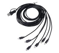 Trufolxiaz Câble Multi-Chargement avec des Bouchons Type C USB pour Les Gadgets D'éclairage Jeu