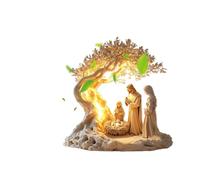 Trufolxiaz Elegant Christmas Nativity Scene 2D Flat Designs Desk Decoration Tabletop Ornement for Home Shower Deors