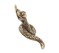 Trufolxiaz Statue Serpent en Laiton Unique Petites Figurines Serpent Texture en Laiton Petit Ornement Parfait pour Les Amateurs Décoration Chambre Décor