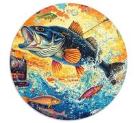 Truite 1000 Pièces Puzzle Circulaire Qualité Supérieure Jeu Cadeau Unique Adultes Enfants 1000pcs (67.5x67.5cm)