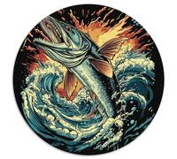 Truite 1000 Pièces Puzzle Rond Adultes Et Enfants Encastrement Qualité Supérieure Impossible Difficile Entertainment Artist' Art Relaxation 1000pcs (67.5x67.5cm)