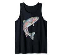 Truite Arc-en-Ciel Art Aquatique Abstrait Eau Douce Biologie Art Débardeur