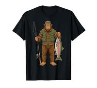 Truite Arc-en-Ciel Bigfoot Pêcheur Poisson-Chat Steelhead Pê T-Shirt