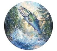 truite1000 Pièces Puzzles pour Adultes Et Enfants AnimauxPuzzle Circulaire, DécoRation Moderne, Jeu, Cadeau Unique, Difficile, Impossible1000pcs (67.5x67.5cm)