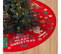 Trukafie Jupe de Sapin de Noël, 90 cm Grande Couverture d'arbre de Noël, Décorations d'arbre de Noël, Noël respectueuses de l'environnement pour Fête Arbre de Noël Décoration