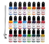 Trukafie Pigments de couleur pour poudre de coulée, 24 couleurs, Pigments de couleur pour béton, modélisme, bricolage et projets, Poudre facilement soluble, 10 ml x 24 couleurs