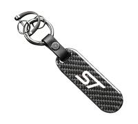 TrUkd Porte clés de Voiture Porte-clés Accessoires Compatible avec pour St Logo Ford Focus Mondeo Fiesta Kuga MK2 MK3 - Fibre de Carbone - Cadeaux d'amateur de Voiture,S