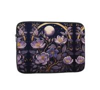 Trukd Protection : étui pour ordinateur portable, housse, housse et sac, motif fleurs violettes au clair de lune 10", 12", 13", 15", 17"