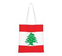 Trukd Sac fourre-tout en toile avec drapeau du Malawi - Sac de courses réutilisable avec grande capacité et design élégant, Drapeau du Liban, Taille unique