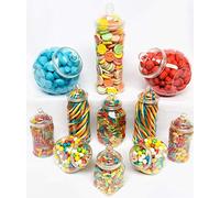 Truly Sweet Candy Lot de 11 pots bonbons rtro en plastique pour Pick & Mix, magasin de bonbons victorien, kit de buffet de bonbons, pack de fte