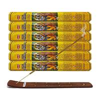 TRUMIRI Lot de 6 porte-encens avec Hem Shree Krishna 20 g (environ 120 bâtonnets)