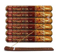 TRUMIRI Lot de 6 porte-encens avec ourlet Musc indien 20 g
