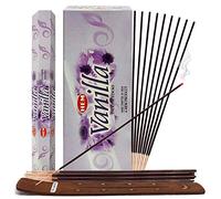 TRUMIRI Lot de bâtons d'encens Vanille et support : 121 pièces (6 paquets de 20), 1 ensemble
