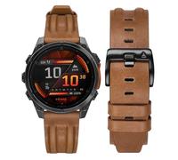 TRUMiRR Bracelet Remplacement pour Garmin Fenix 8 47mm/ E/ 7/6 Pro/ 5 Plus, 22mm Bracelet de montre en cuir véritable Quick Fit pour Instinct 3 Solar 45mm/ Tactix 8 Epix Pro 47mm/ Forerunner 965