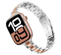 TRUMiRR Remplacement pour Apple Watch Series 8 7 41mm Bracelet Femme Starlight,Bracelet Fin en Acier Inoxydable Remplacement de la Ceinture Femelle pour iWatch SE Series 7 6 5 4 3 2 1 41mm 40mm 38mm