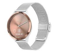 TRUMiRR Remplacement pour Garmin Venu Sq 2 Music/Vivomove Trend/Vivomove Sport/Vivomove HR Sport Bande de montre, 20mm Bracelet de montre en acier inoxydable tissé Bracelet à libération rapide
