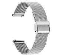 TRUMiRR Remplacement pour Garmin Vivomove 3S Femmes Bracelet de Montre, 18mm Bracelet de Montre en Acier Inoxydable tissé en Maille Bracelet à libération Rapide pour Garmin Vivoactive 4S 40mm