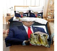 Trump 2024 - Donald Trump 3D Imprimé Housses De Couettes Housse De Couette Pour Adultes Et Enfants Avec Taies Parure De Lit Microfibr E Avec Fermeture À Glissière 3 Pièces Single（140x200cm）