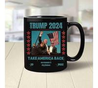 Trump Assassination Tentative 2024 Essential Trump Shot Tasse en céramique surélevée avec inscription « Take America Back »
