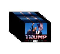 Trump Assassination You Missed Stronger Trump Survived Shot Trump 2024 Ear Bullet Proof PA Pennsylvania Rally Shot Shooting Survivor Fight Lot de 10 autocollants solides pour ordinateur portable