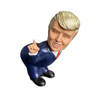 Trump Bobblehead Tirelire Trump en résine avec surface lisse qui ne se décolore pas facilement, tête bombée Donald Trump pour les supporters Trump (boîte à stylo)