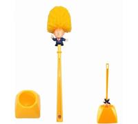 Trump Brosse de toilette, brosse de nettoyage Donald Trump avec support, brosse de toilette amusante, brosse de nettoyage pour toilettes, avec long manche et support de rangement, convient pour le