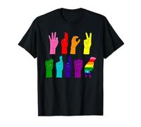 Trump Langue des Signes Subtile Anti Trump LGBTQ T-Shirt