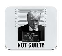 Trump Mugshot Not Guilty Tapis de souris fin profil bas