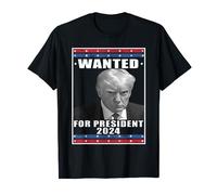 Trump recherché pour la présidence de 2024 Patriotic American T-Shirt