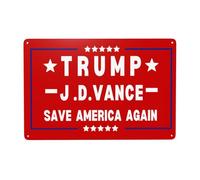 Trump-Vance 2024 Donald Trump 2024 Président J D-Vance Panneau en métal Décor 8x12 po Art mural Décor