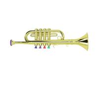 Trumpet de Saxophone, Kids Saxophone Jouet Portable éducatif 3 Ton Réaliste pour Les Tout-Petits (Doré)