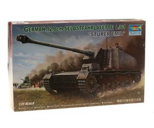 Trumpeter 00350 Maquette Canon automoteur 12.8 cm L/61 Sturer Emil