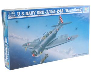 Trumpeter 02242 SBD-3/4/A-24A Kit de modélisation sans Duvet Bleu Marine