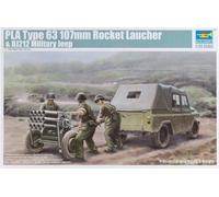TRUMPETER 02320 MILYTARY JEEP TYPE 63 107 mm ROCKET LAUNCHER Modellino
