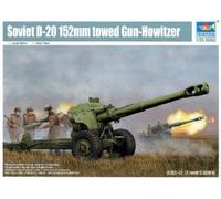 Soviet D-20 152mm Remorqué Gun Obusier 1:3 5 Plastic Model Kit 02333 Trumpeter