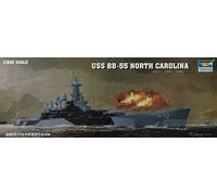 Trumpeter 05303 Bateau De Guerre USS North Carolina BB-55 1:350 Neuf Kit